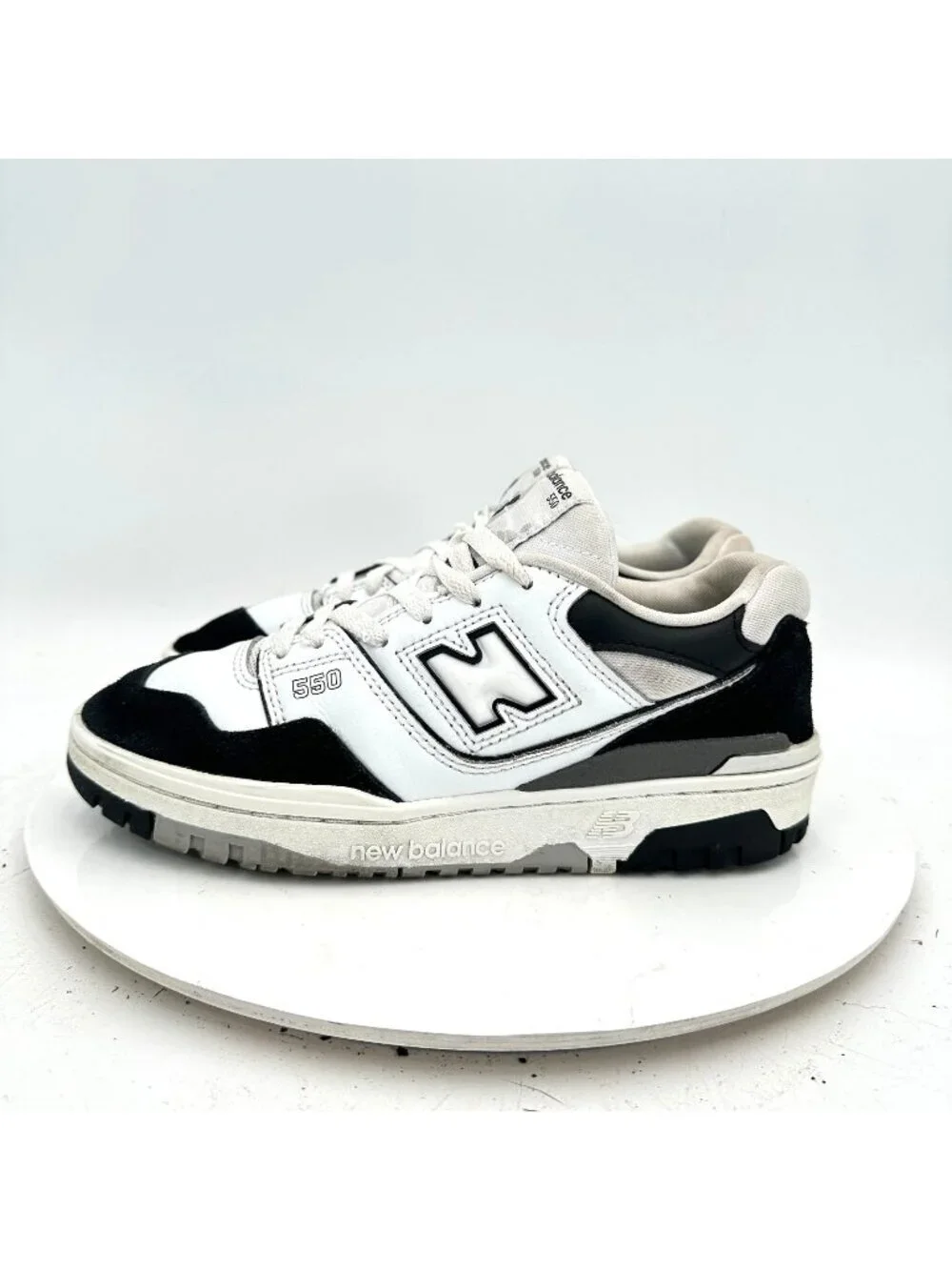 New Balance 550 Men Size 6 GSB550CA White Black Rain Cloud Low Top Shoes